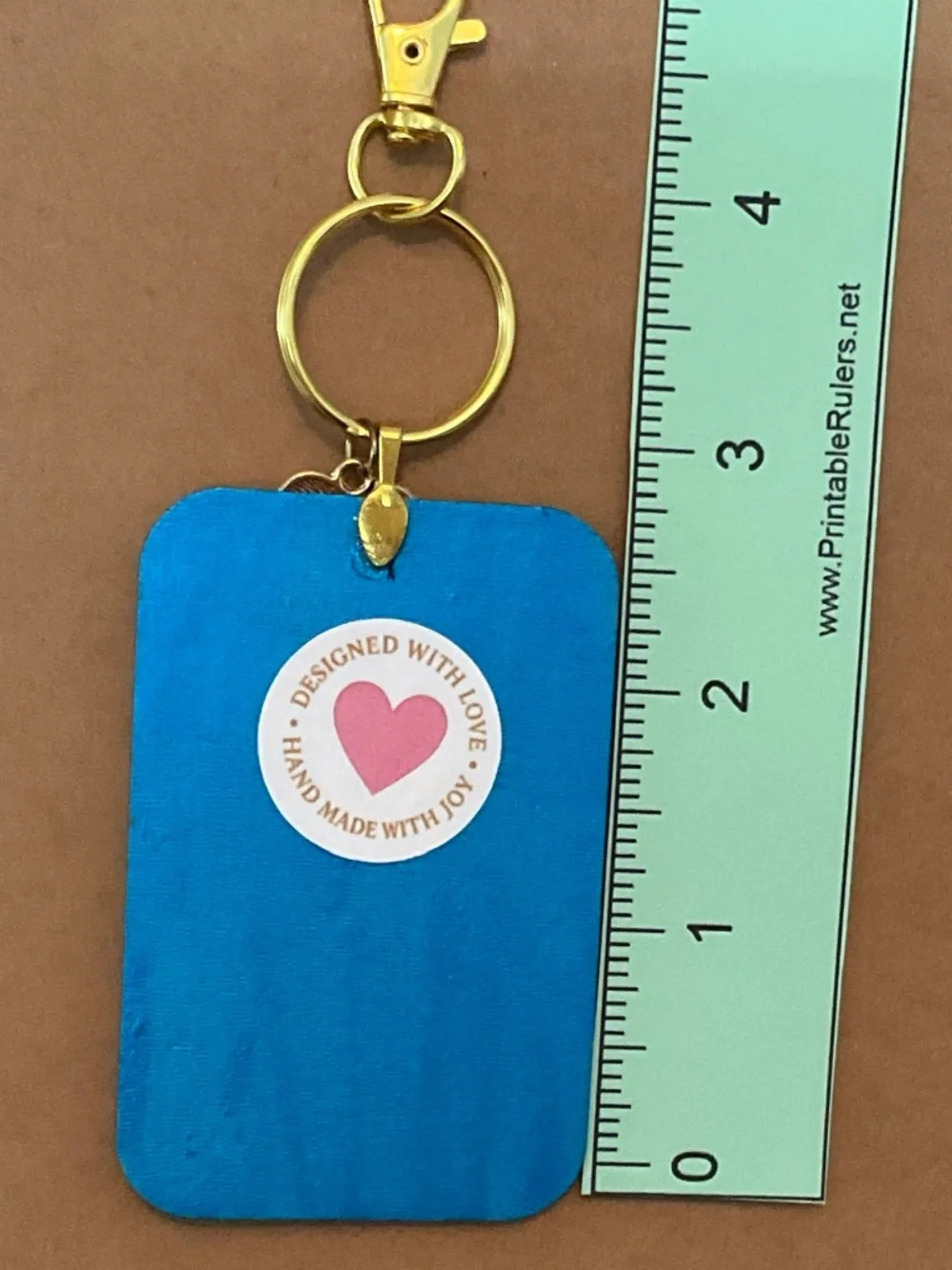 Weimaraner Patriotic American Flag dog keyring / purse charm handmade by Sally